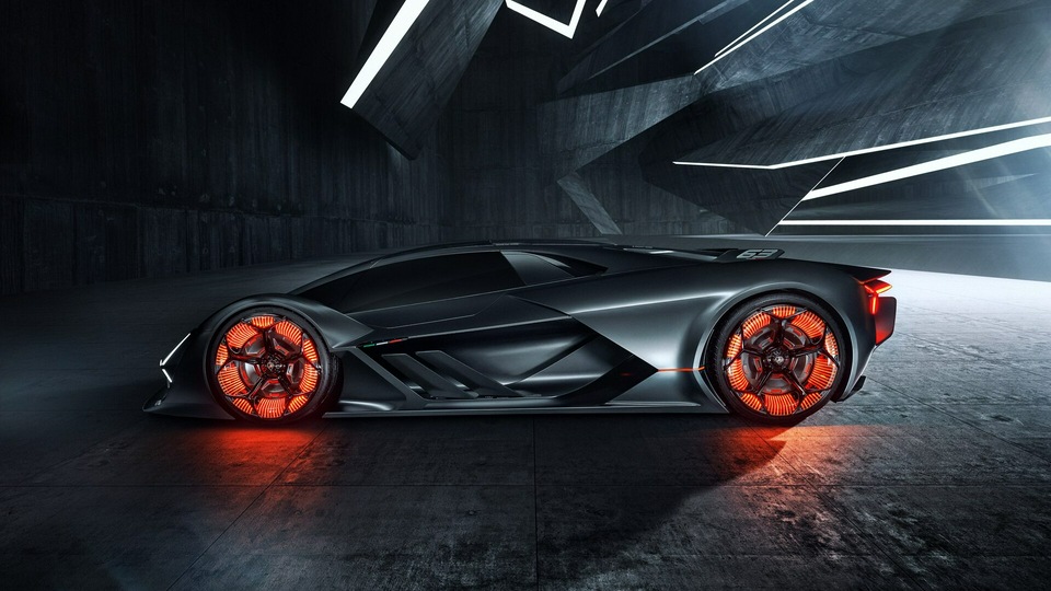 Автомобиль Lamborghini Terzo Millennio 2019, вид сбоку