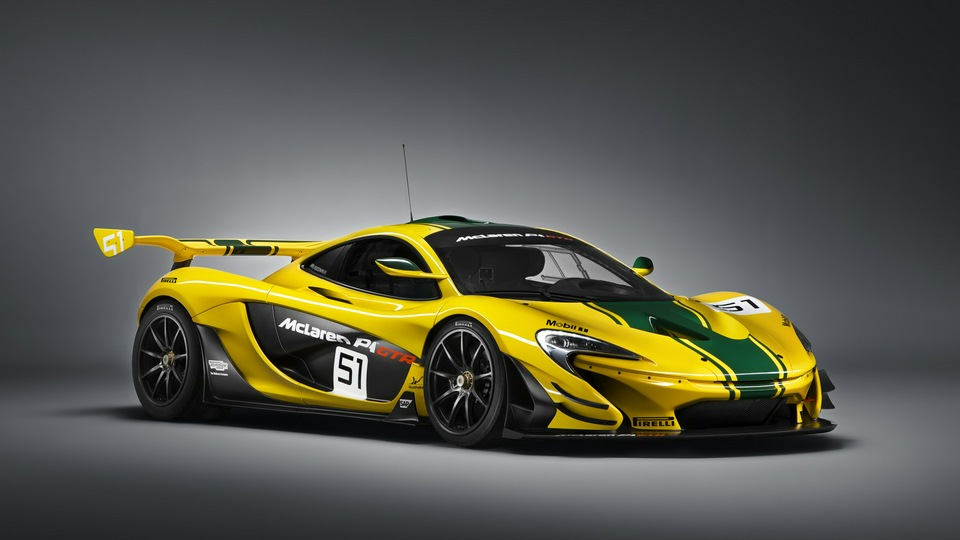 Желтый Mclaren P1 GTR