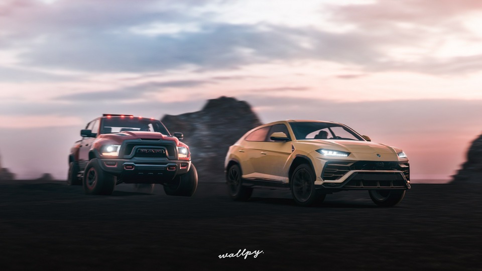 Lamborghini Urus и Ram 4k