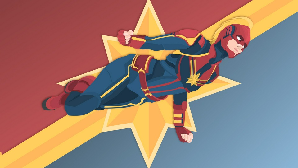 Новое цифровое произведение искусства Captain Marvel