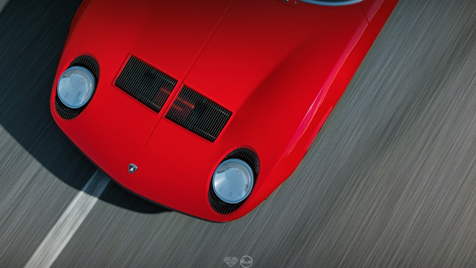 Lamborghini Rossa Mars Bull 4k