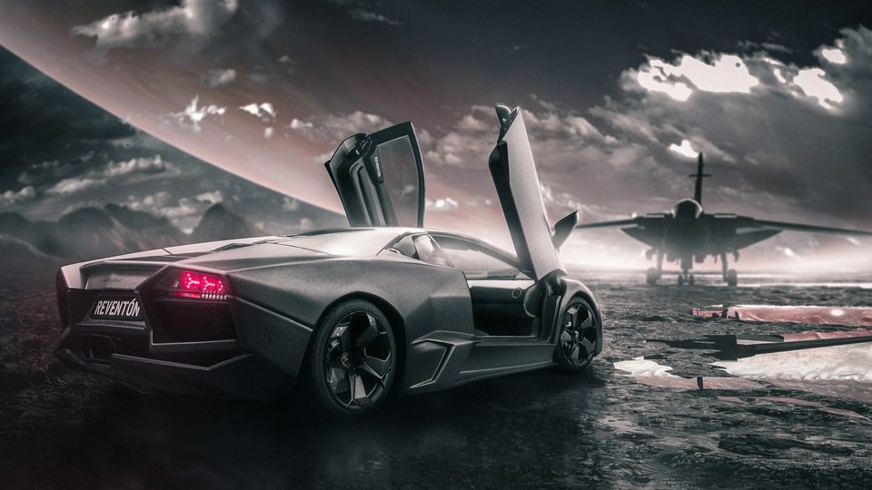 Lamborghini Reventon с реактивным двигателем