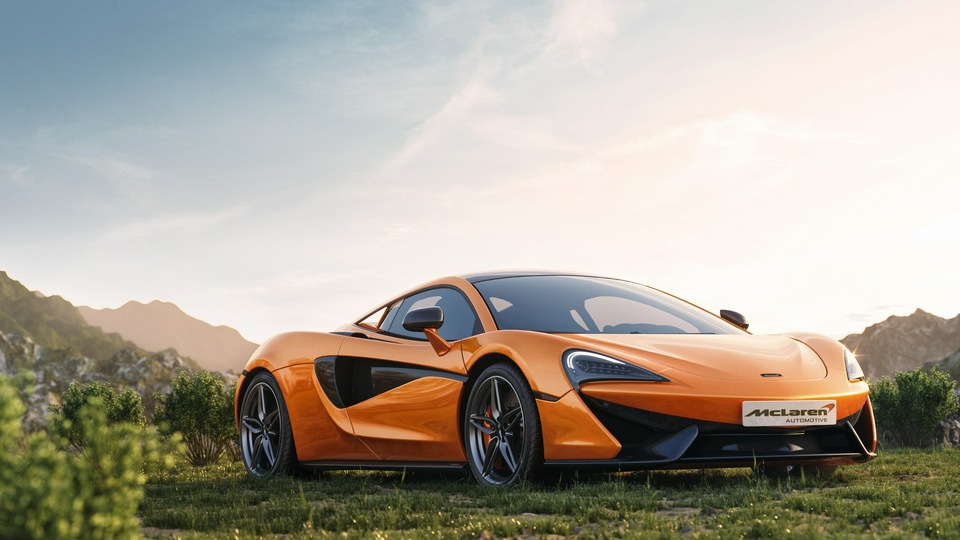 Желтый Mclaren 4k