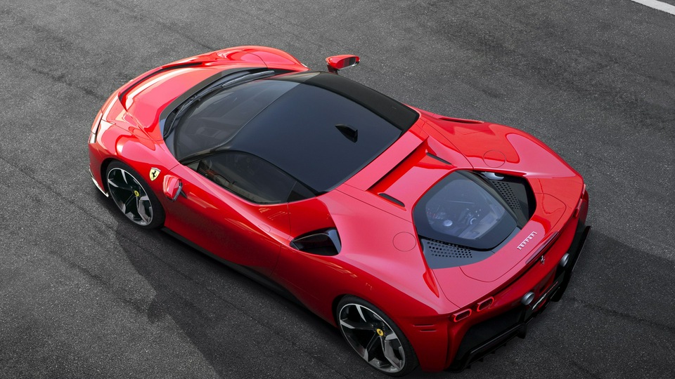 Ferrari SF90 Stradale Assetto Fiorano 2019 Вид сверху