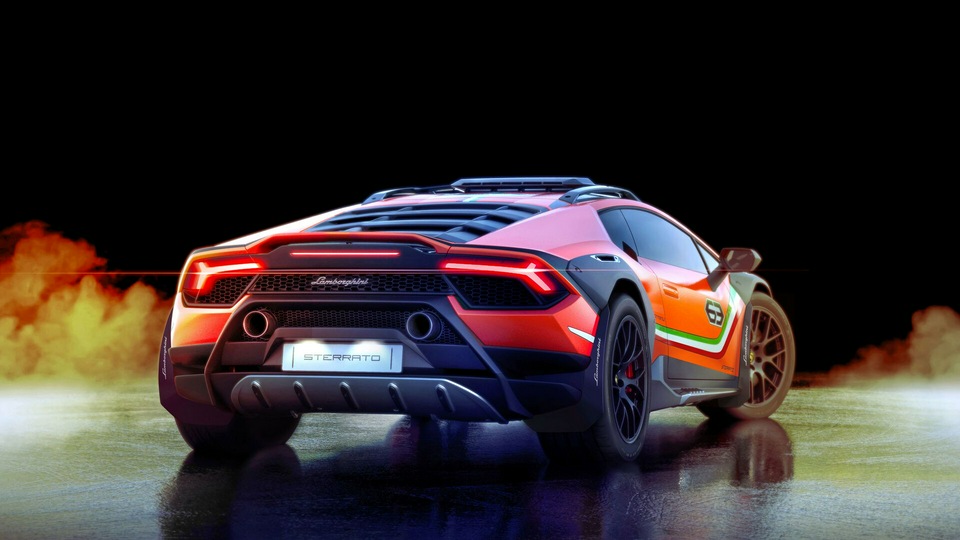 Концепт Lamborghini Huracan Sterrato 2019 сзади