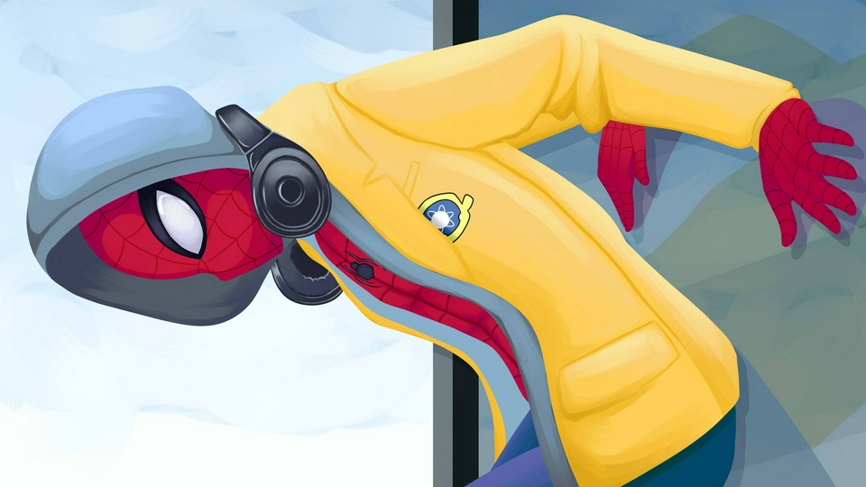 Человек-паук Возвращение домой Арт 4k