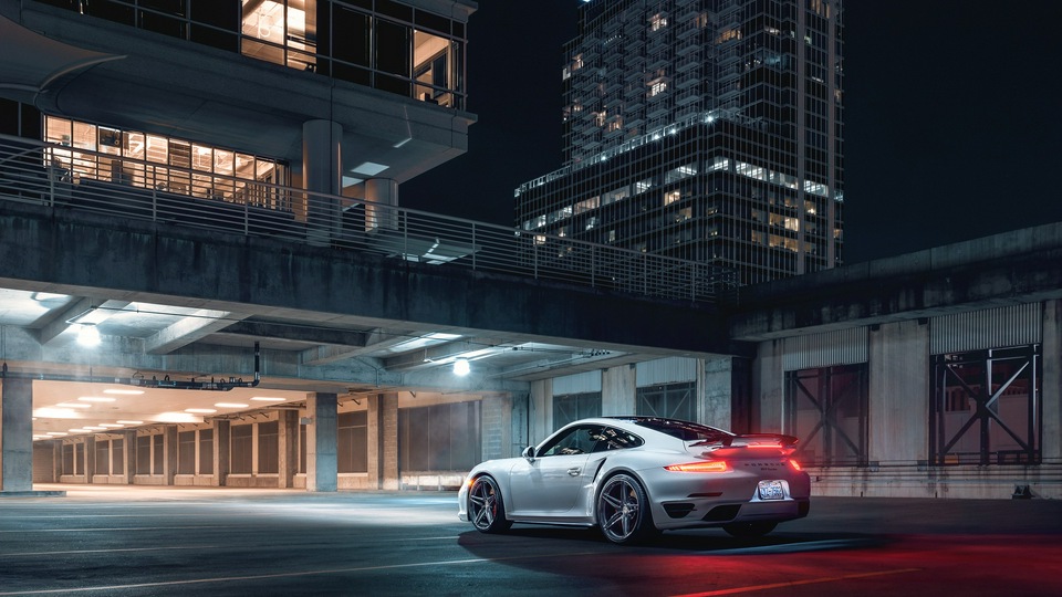 Porsche 911 Белый 2019 4k