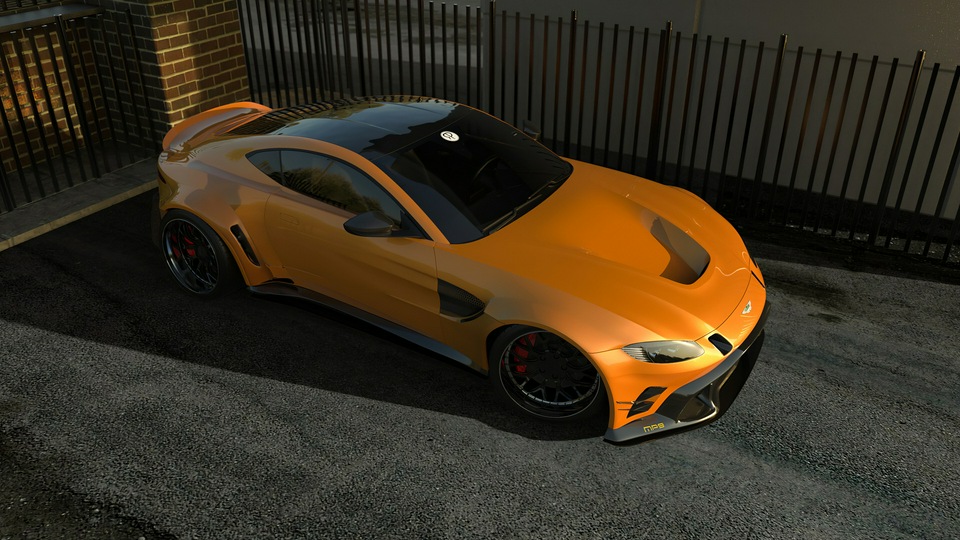 Aston Martin Vantage Mp6 Оранжевый 4k