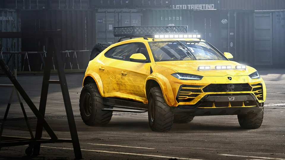 Концепт-арт Lamborghini Urus 4k