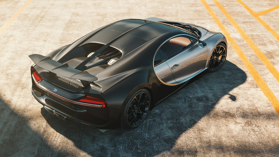 Bugatti Chiron 2020 сзади