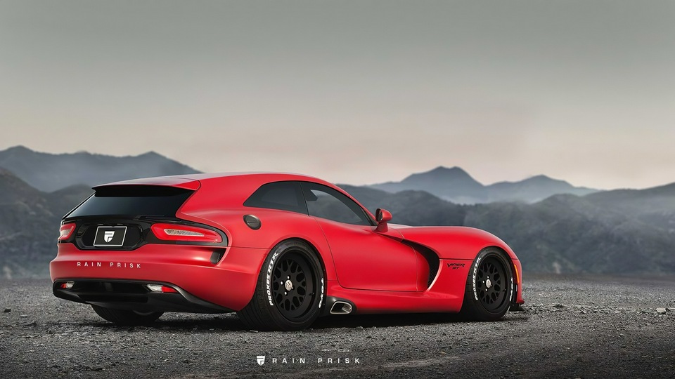 Красный Dodge Viper GT