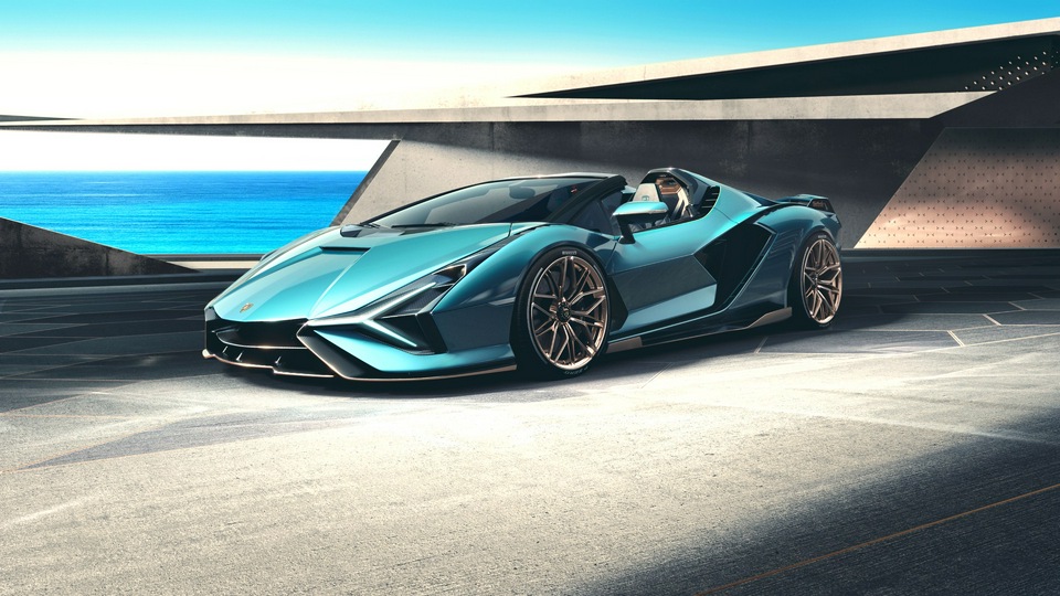 Lamborghini Sian Roadster 2020 спереди