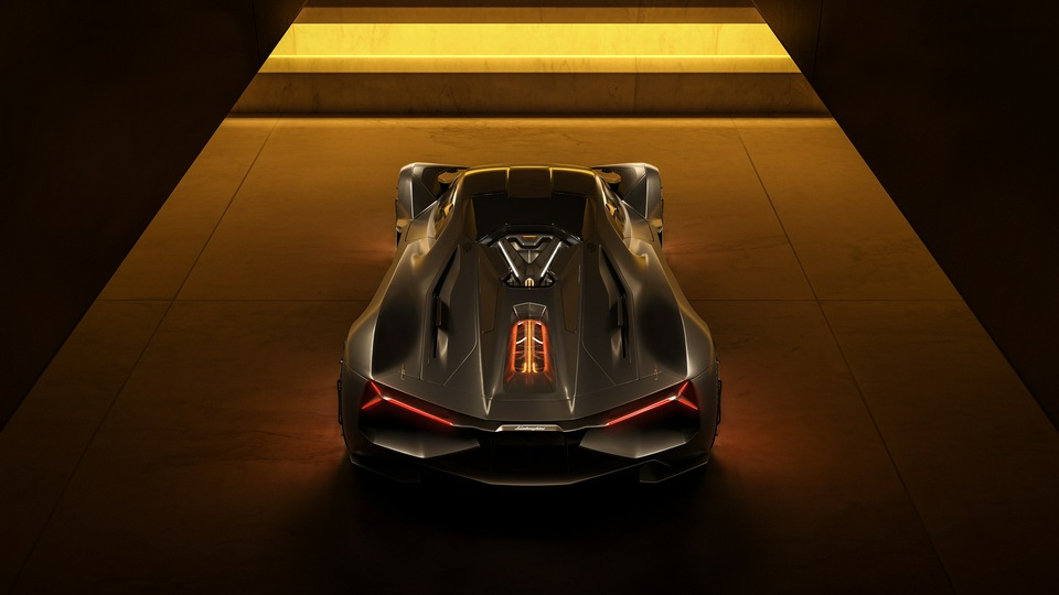 Lamborghini Terzo Millennio сзади 2020