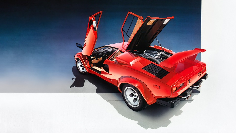 Винтажный автомобиль Lamborghini Countach 4k