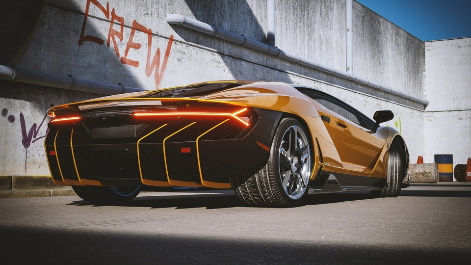 2021 Lamborghini Centenario Желтый Cgi сзади 4k