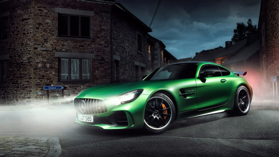 Mercedes Benz AMG GT R Ночь