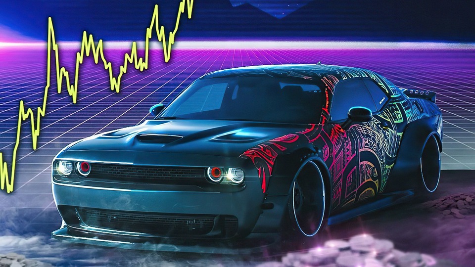 Dodge Challenger Srt Ретро Волны 4k