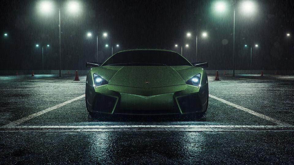 Lamborghini Reventon Rain 5k