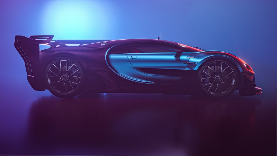 Bugatti Chiron Vision GT Вид сбоку 5k