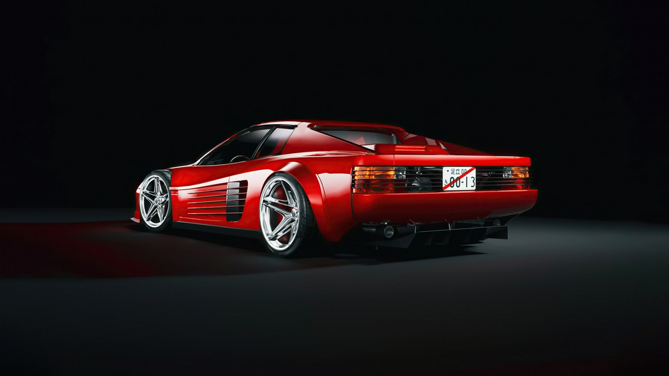 Ferrari Testarossa 1984 сзади 5k