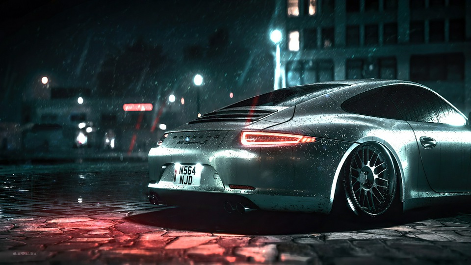 2021 Porsche 911 Rain 4k