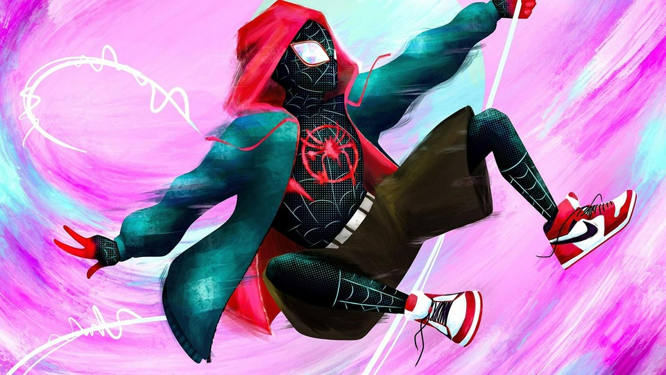 Майлз Моралес размахивает