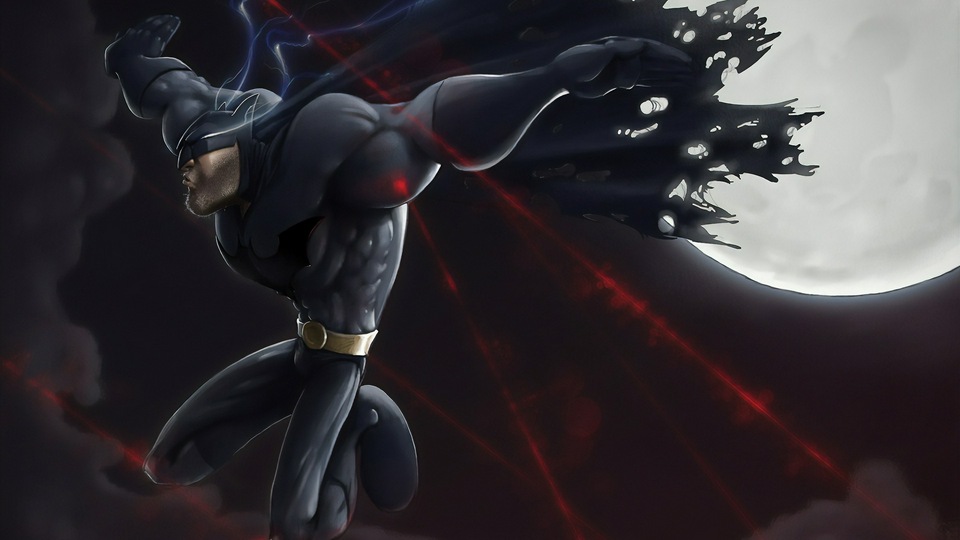 художественное оформление рыцаря Бэтмена 4k