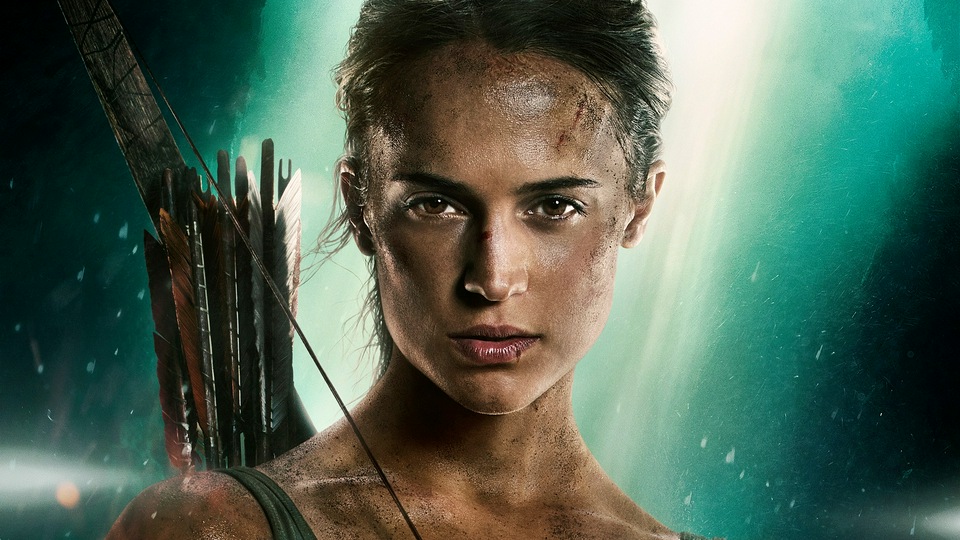 Алисия Викандер в роли Лары Крофт в фильме Tomb Raider 2018 4k