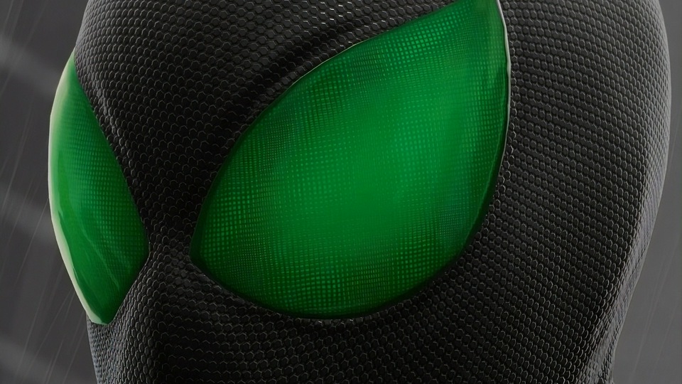 Зеленые глаза Человека-паука 4k