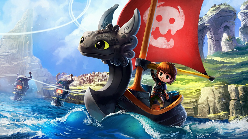 Как приручить своего дракона и Кроссовер Wind Waker 4k