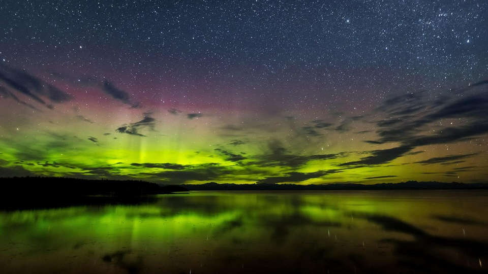 Северное сияние остров Ванкувер 8k