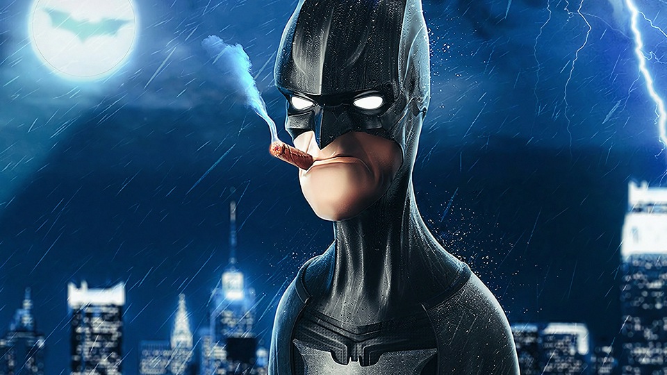 Бэтмен курит