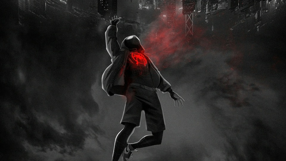 Монохромный паук