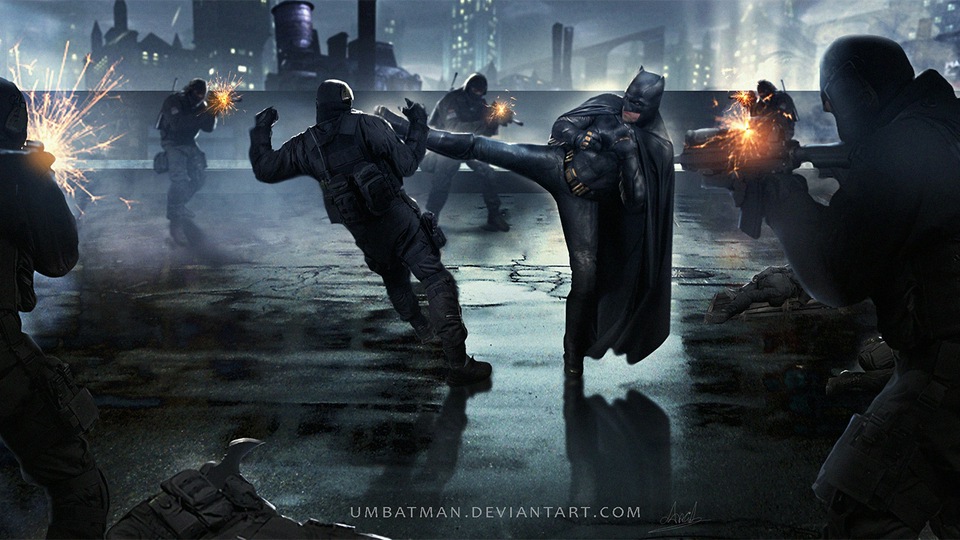 Битва Бэтмена на крыше