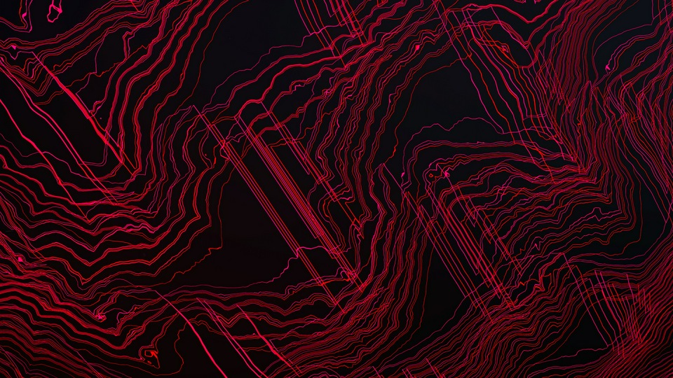 Красные контуры 4k