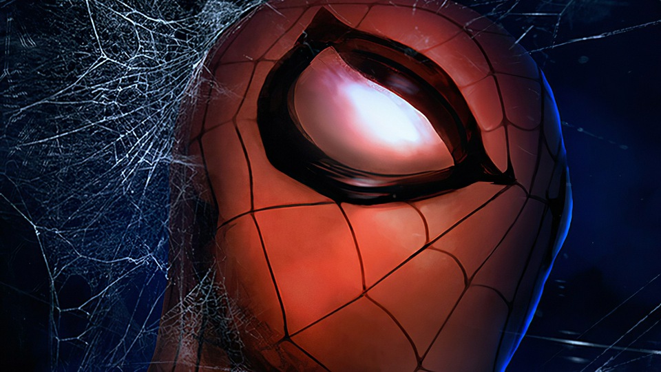 Рисунок Человека-паука краской