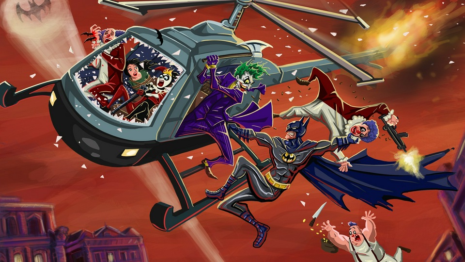 Бэтмен против злодеев 4k