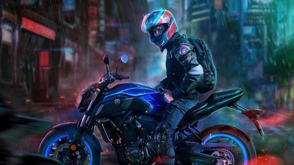 Байкер Yamaha Rider