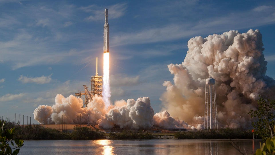 Запуск Falcon Heavy Space X