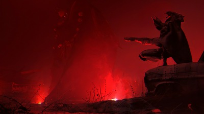 Бэтмен Темно-красный 4k