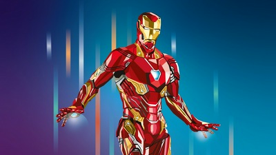 Художественное оформление Железного человека 2020 года в формате 4k