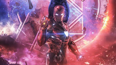 Произведение искусства Iron Man Infinity Gauntlet Stones