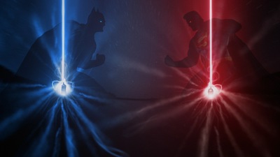 Художественное оформление "Бэтмен против Супермена" в формате 4k