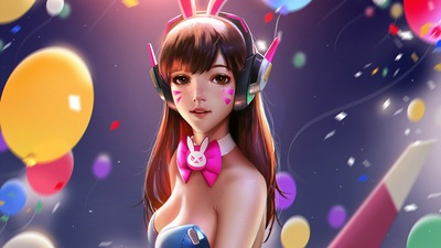 Фан-арт Dva Overwatch