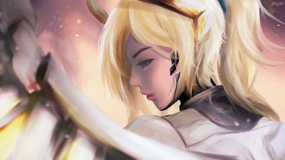 Цифровое искусство Mercy Overwatch