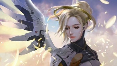 Художественное оформление игры Mercy Overwatch