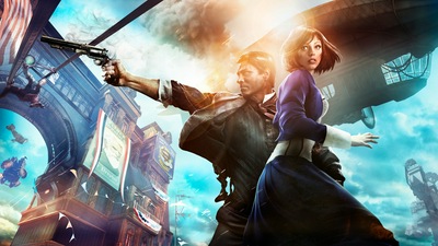 Bioshock Infinite Букер Девитт и Элизабет 8k