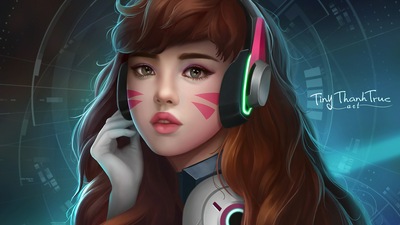 Оформление наушников Dva Overwatch