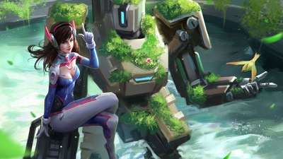 Обложка Dva Overwatch 2018