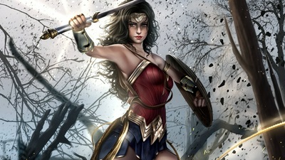 Цифровое произведение искусства Wonder Woman 4k